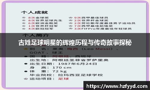 古姓足球明星的辉煌历程与传奇故事探秘